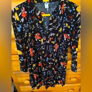Old Navy XS Flowery Long Sleeve Blouse